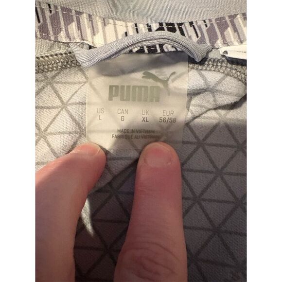 Puma Men's Large Gray Golf Pullover Quarter-Zip Lightweight Casual - Picture 8 of 11